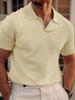 Polo T-Shirt met V-Hals en Korte Mouwen Heren