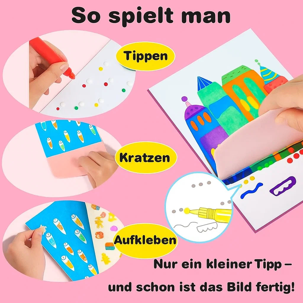 Kinder Krastekeningen Set met Kleurplaten & Creatieve Motieven