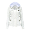 Elegante Leren Damesjas met Dubbele Rits en Capuchon