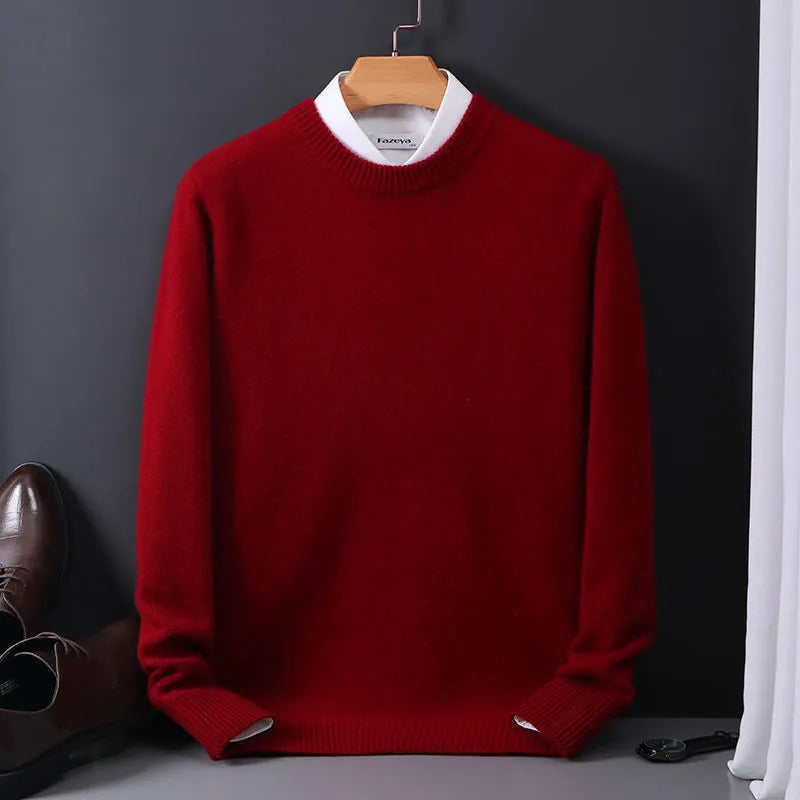 Stijlvolle Kasjmier Herenpullover voor Winterdagen