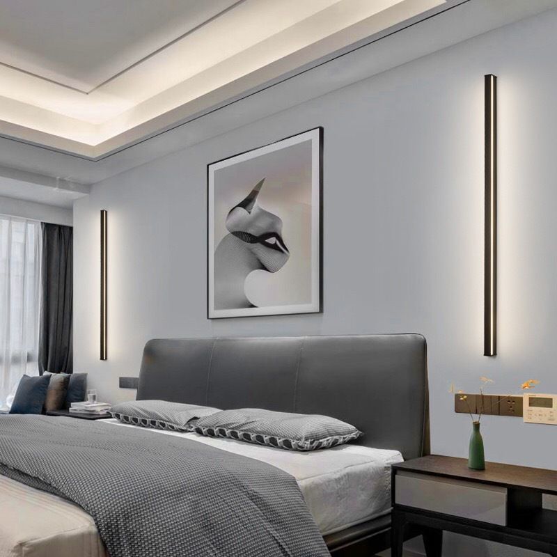 Minimalistische Lineaire LED Wandlamp – Modern Design in Matzwart