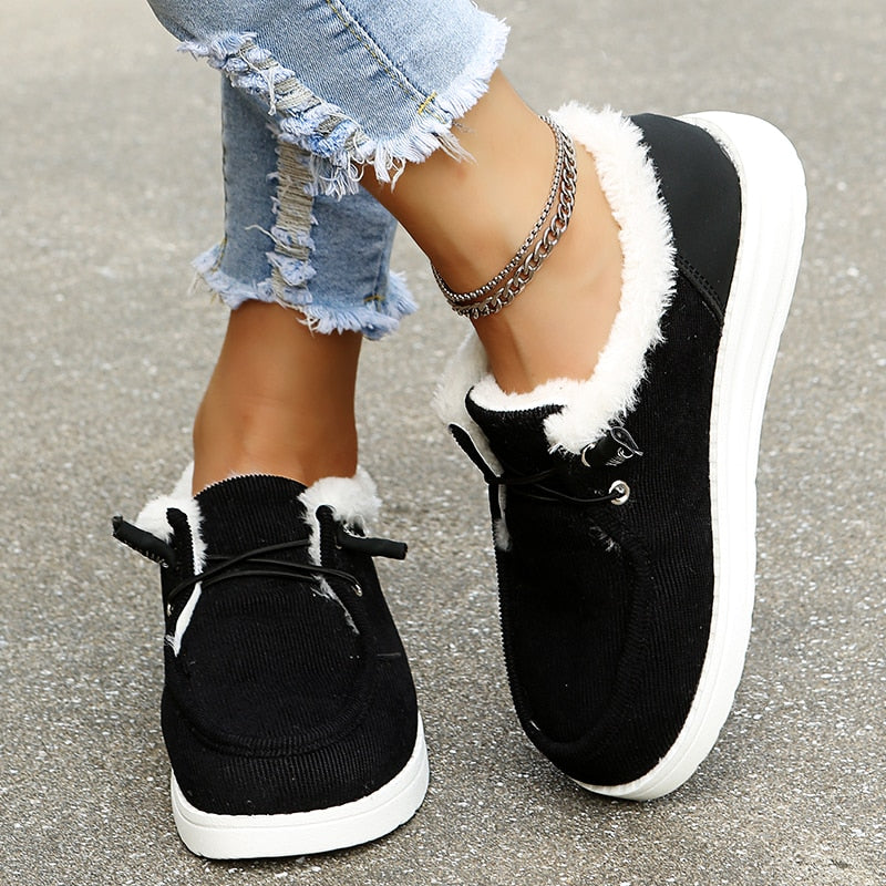Dames Winter Sneakers – Warme Comfortabele Antislip Casual Schoenen