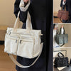 Corduroy Schoudertas Dames – Ruime Shopper met Ritssluiting