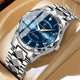 Zilveren Armband met Blauw Wijzerplaat