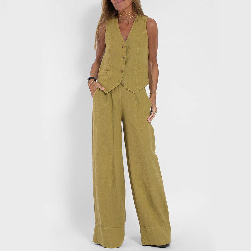 Dames Jumpsuit met Wijde Pijpen – Mouwloos Vestdesign & Comfort Fit