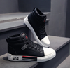 Moderne Hoge Herensneaker Herfst Winter Comfort met Veters - Zwart/Wit