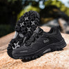 Heren Outdoor Sneakers – Duurzaam Leer & Ademend Mesh met Gripzool