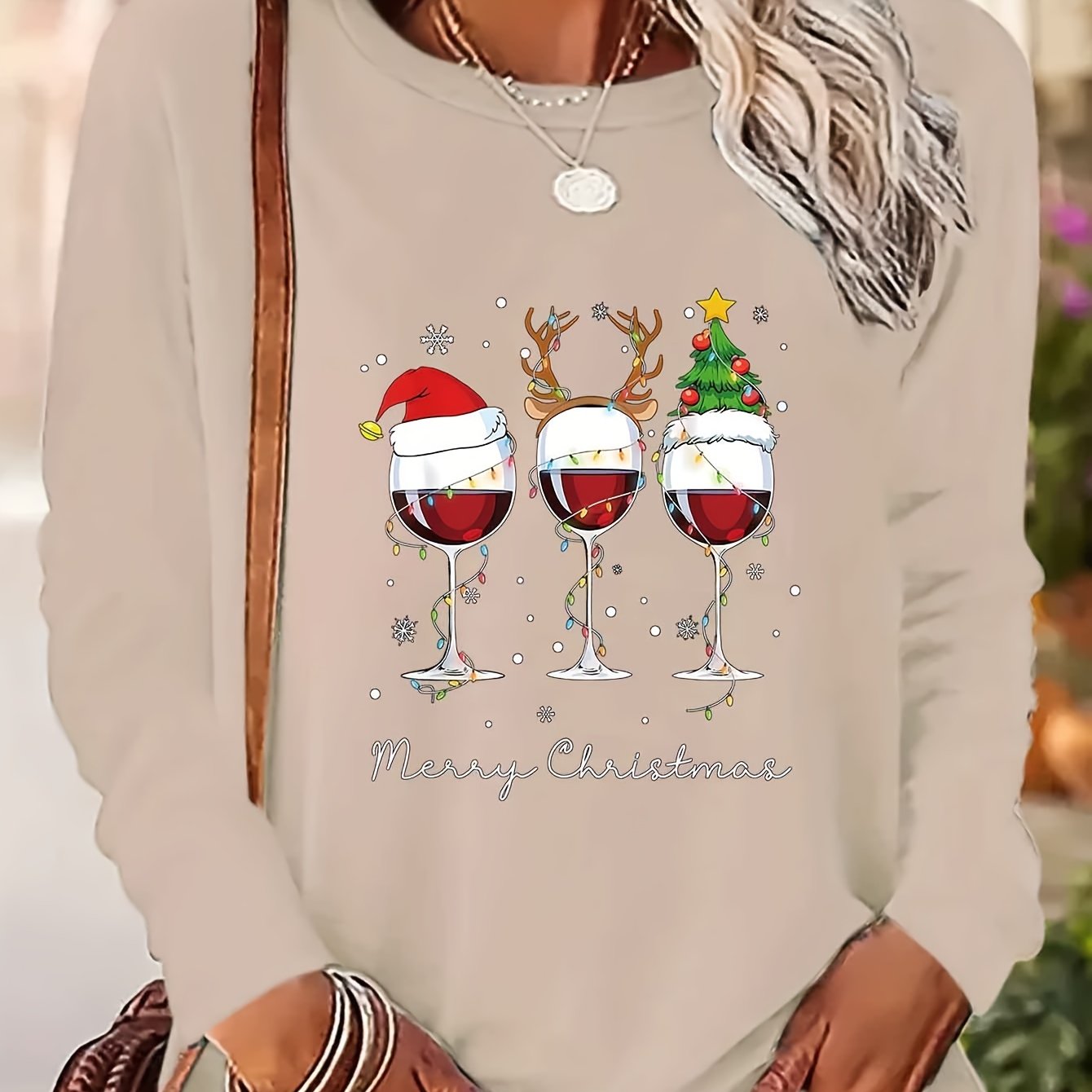 Dames Kerst Sweater – Comfortabele Trui met Feestelijke Print