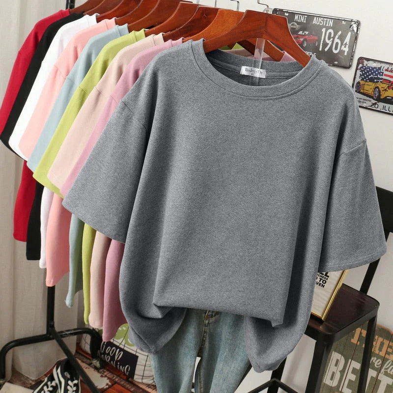 Oversized T-Shirt van Zachte Ademende Katoenmengsel