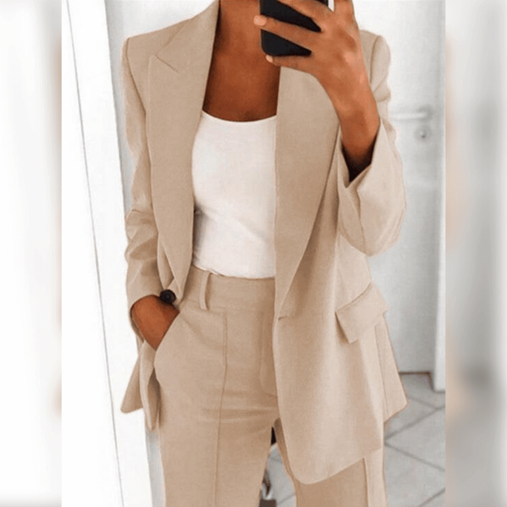 Elegante Tweedelige Damespak voor Werk en Avondgelegenheden