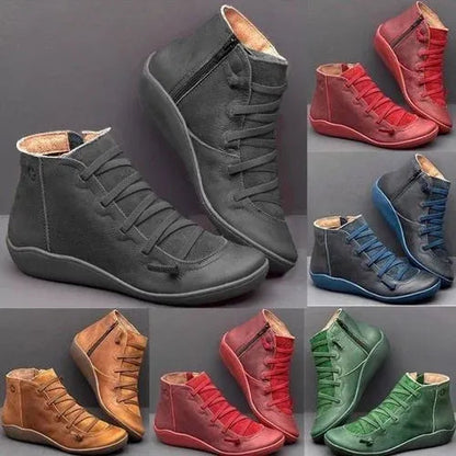 Warme en Stijlvolle Leren Enkellaarsjes voor de Winter