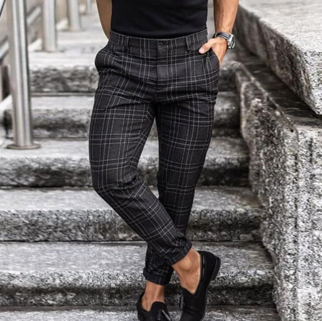 Geruite herenbroek met stretch - modern, comfortabel en duurzaam