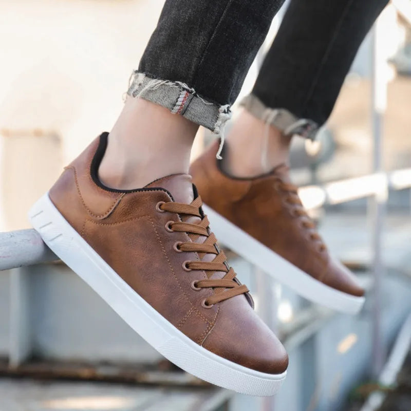 Heren Leren Schoenen Klassiek Ontwerp Hoogwaardige Kwaliteit