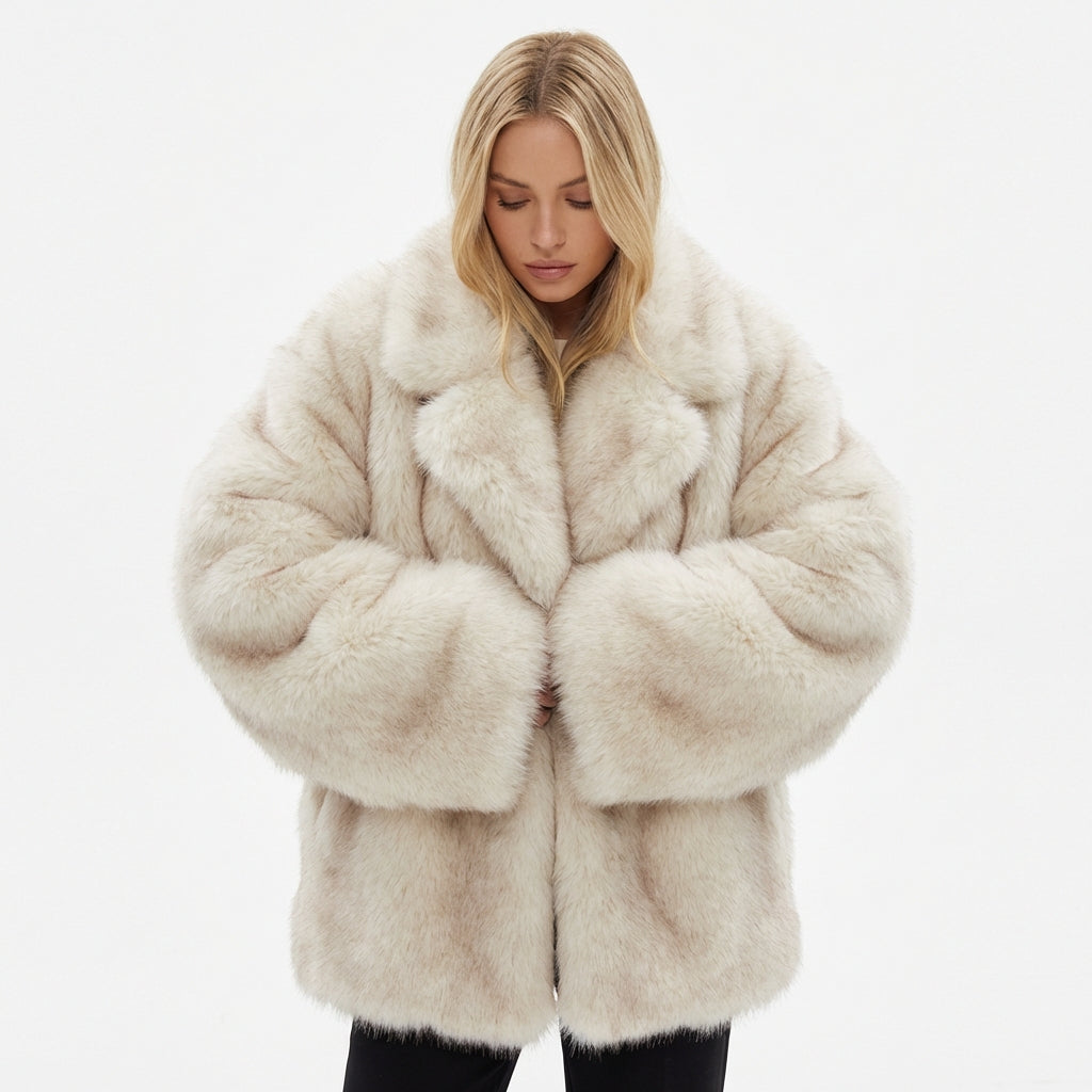 Oversized Dames Winterjas met Gradient Design