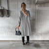 Elegante dames herfstjas met dubbele knoopsluiting en wollenmix
