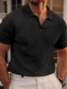 Polo T-Shirt met V-Hals en Korte Mouwen Heren