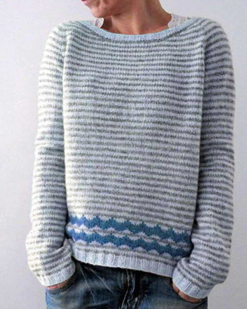Dames gebreide retro trui voor herfst en winter-mezamstore.nl