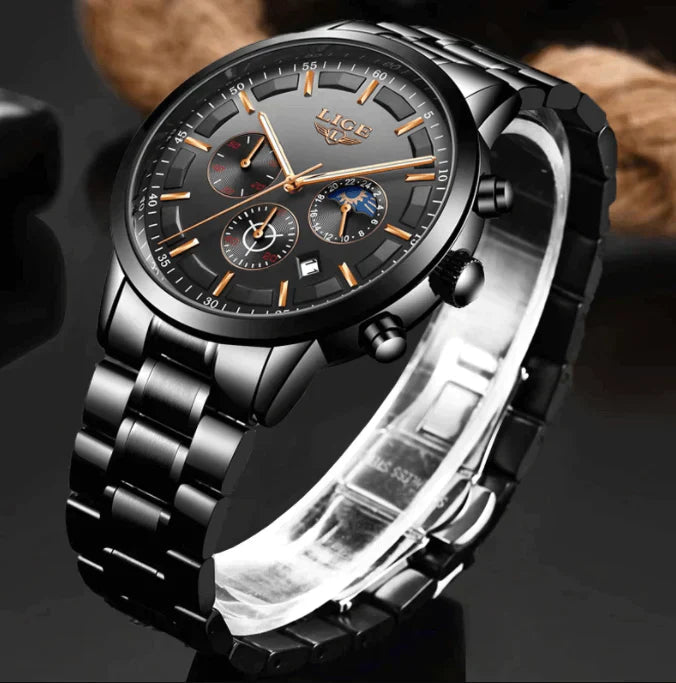Militair Geïnspireerd Stalen Horloge voor Mannen - Krasbestendig en Waterbestendig