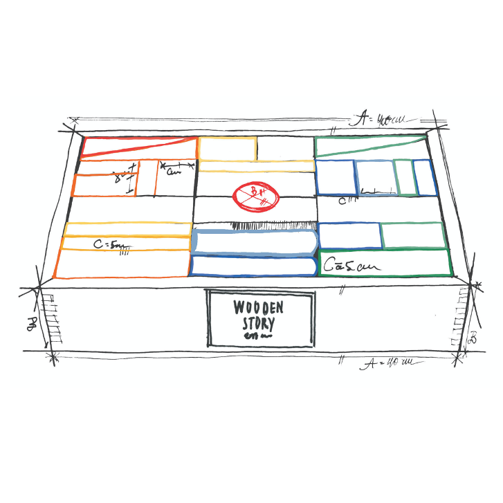 XL Houten Bouwblokken Set | 63 Stuks in Regenboogkleuren-mezamstore.nl