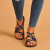 Kleurrijke dames sandalen met verstelbare bandjes en zacht voetbed