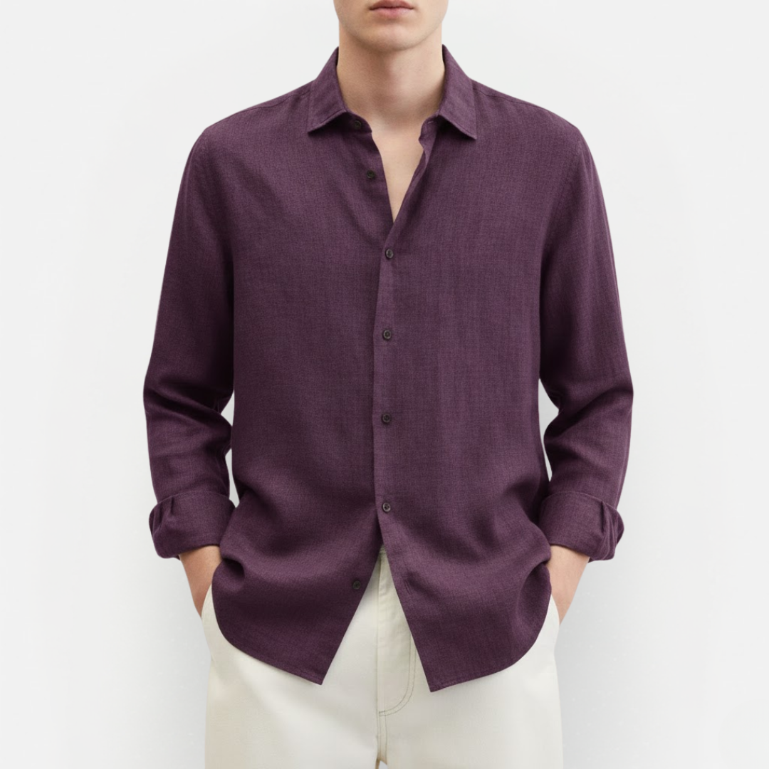 Heren Linnen Overhemd Lange Mouw – Casual & Elegant