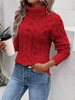Kabelgebreide Turtleneck Trui voor Dames - Warme Winter Sweater