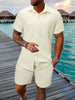 Herenset Zomer Overhemd en Shorts Casual Look