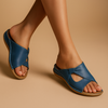 Leren Dames Sandalen met Verstevigde Zool en Ademend Leer