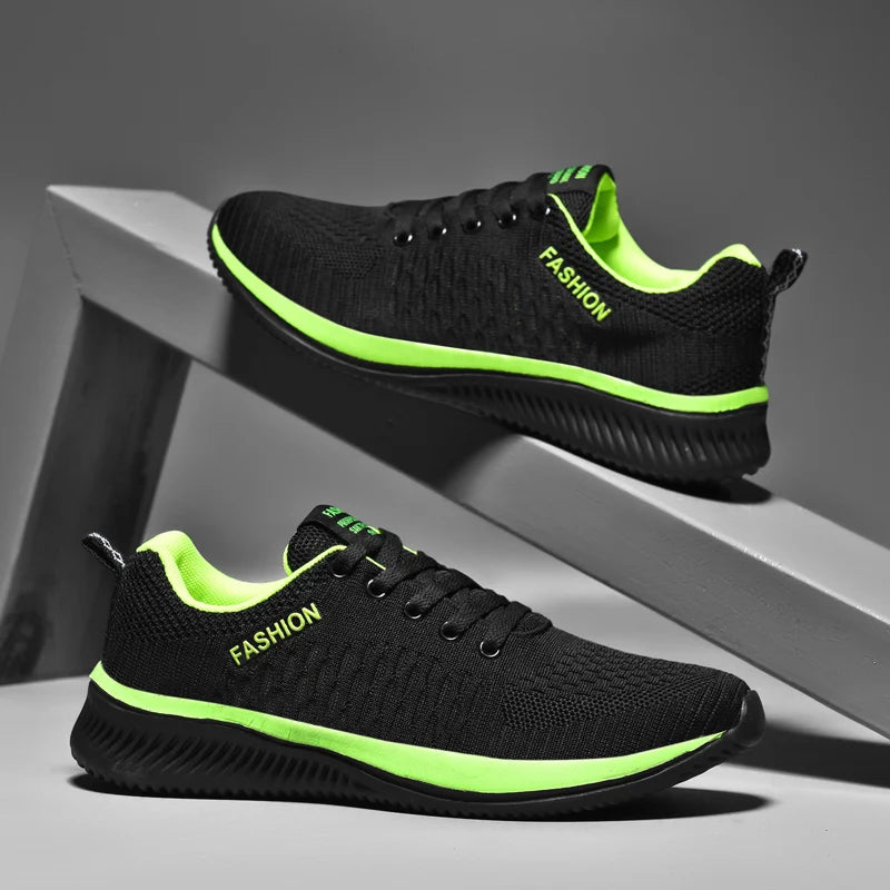 Heren Outdoor Sneakers – Duurzaam Leer & Ademend Mesh met Gripzool