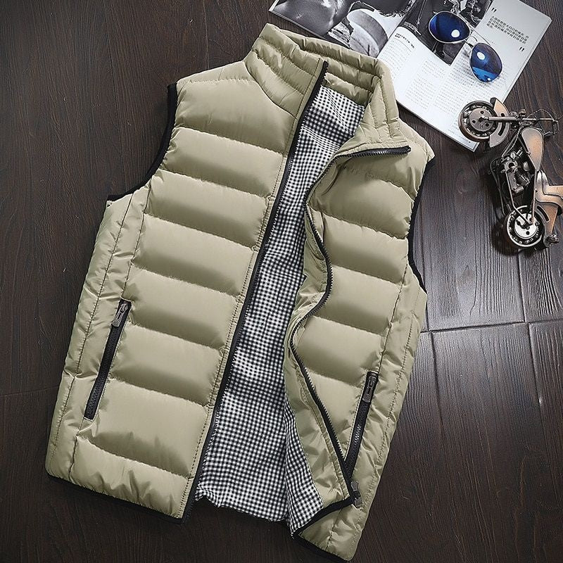 Heren Gewatteerde Bodywarmer – Licht & Comfortabel Mouwloos Vest