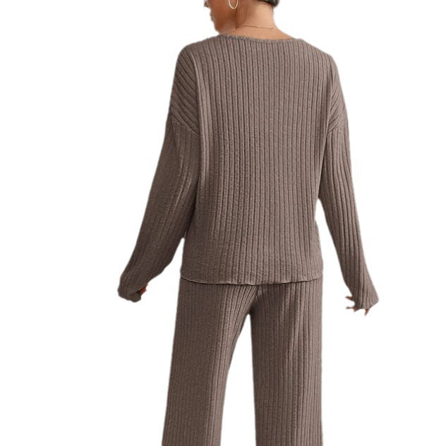 Comfortabele Gebreide 2-delige Huispak Set voor Dames