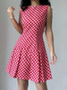 Mouwloze A-lijn Jurk met Vintage Ruitprint