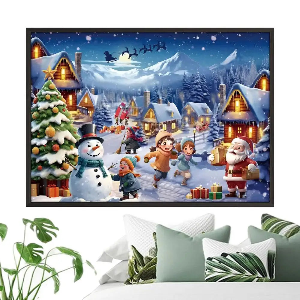 Kerst Puzzel Adventskalender – 1008-Delige Winterdorp Editie
