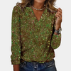 Glitter Top Dames met Pailletten en V-Hals