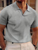 Polo T-Shirt met V-Hals en Korte Mouwen Heren