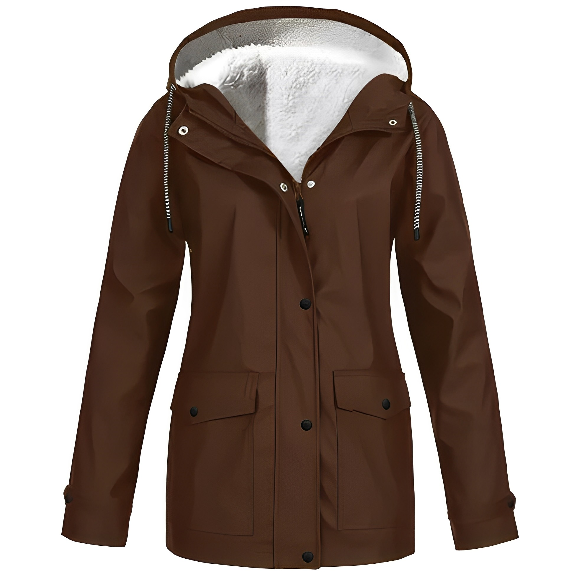 Fleece Gevoerde Regenjas voor Winterweer