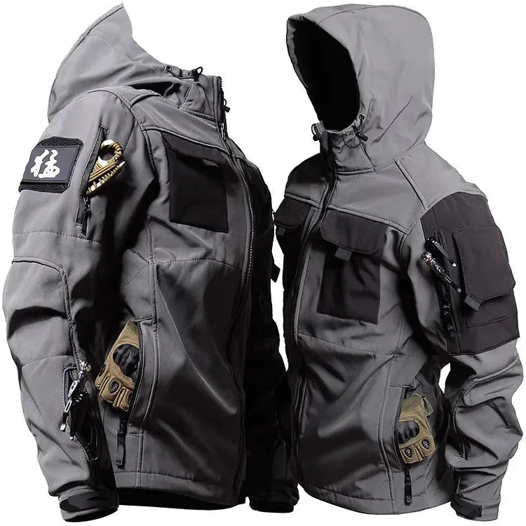 Heren Tactical Outdoor Jas – Functionele Jas met Capuchon & Zakken