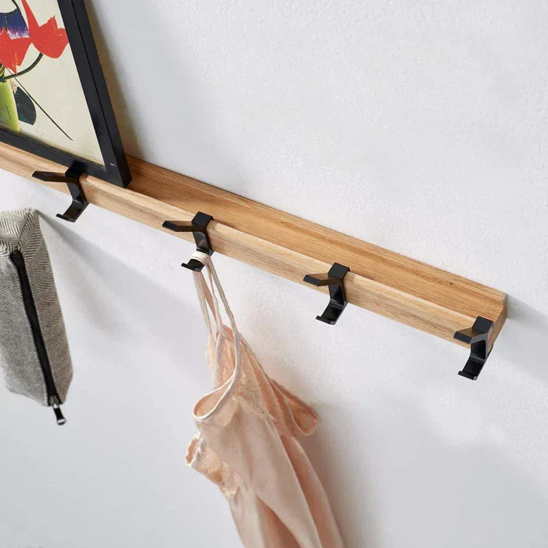 Wandkapstok Zwart – Verstelbare Haken – 40 cm – Scandinavisch Design