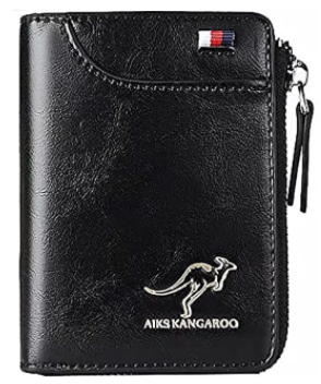 Compacte Herenportemonnee met Rits – Slim & Ruim Ontwerp