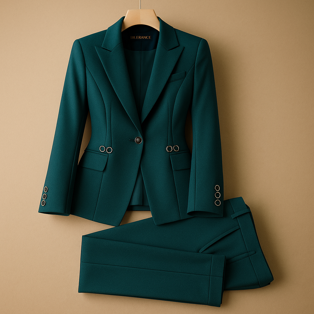 Dames Blazer Set met Pantalon voor Werk en Formele Gelegenheden