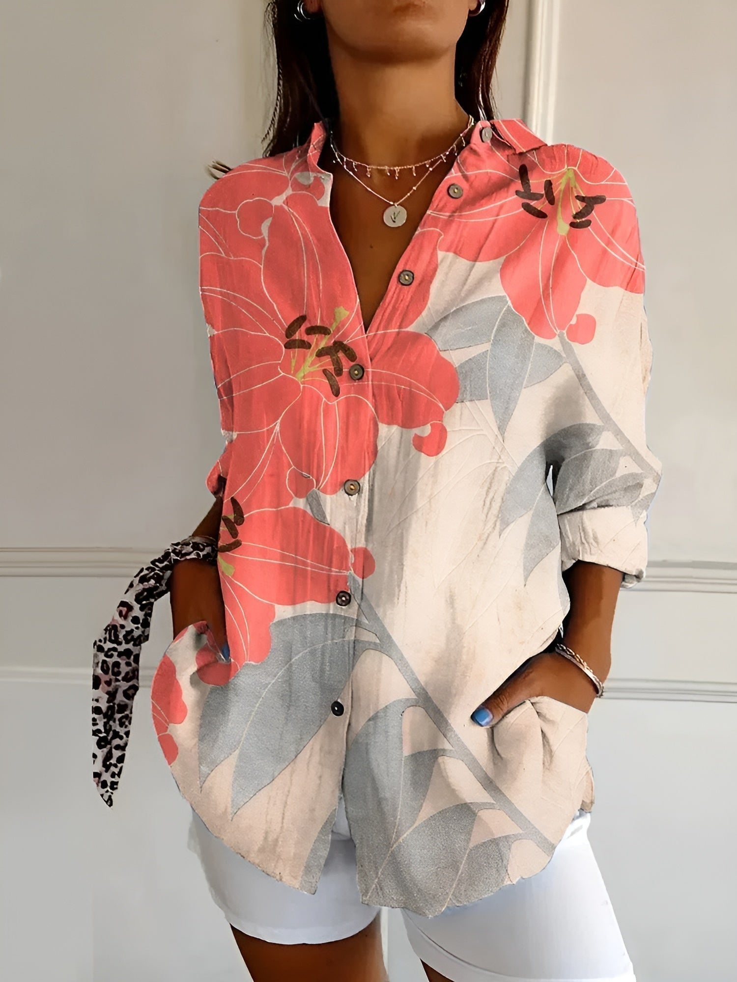 Stijlvolle Damesblouse Button-Down | Langarmig en Comfortabel