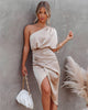 Elegante Midi Jurk met Glamoureuze Pasvorm