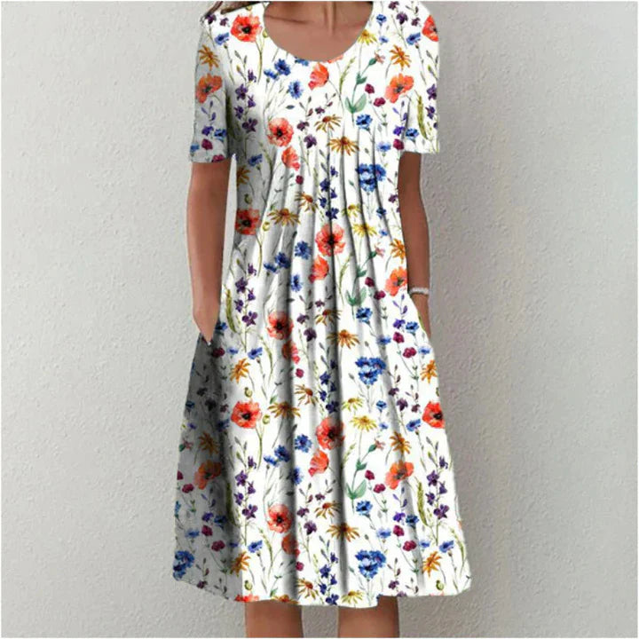 Zomerjurk Dames Luchtige Pasvorm Elegante Casual Look Dames