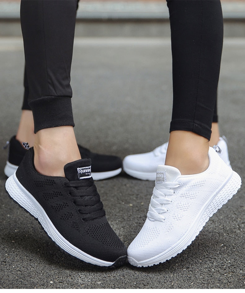 Lichte en Ademend Dames Sneakers met Stabiliteit