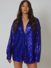 SparkleFlow - Trendy Oversized Blouse met Glitters voor Stijlvolle Dames