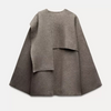 Stijlvolle Zachte Dames Cape Jas voor Elegantie
