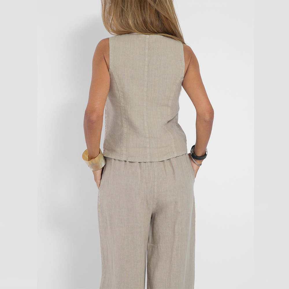 Tweedelige Zomerset Dames - Mouwloos Vest en Rechte Broek