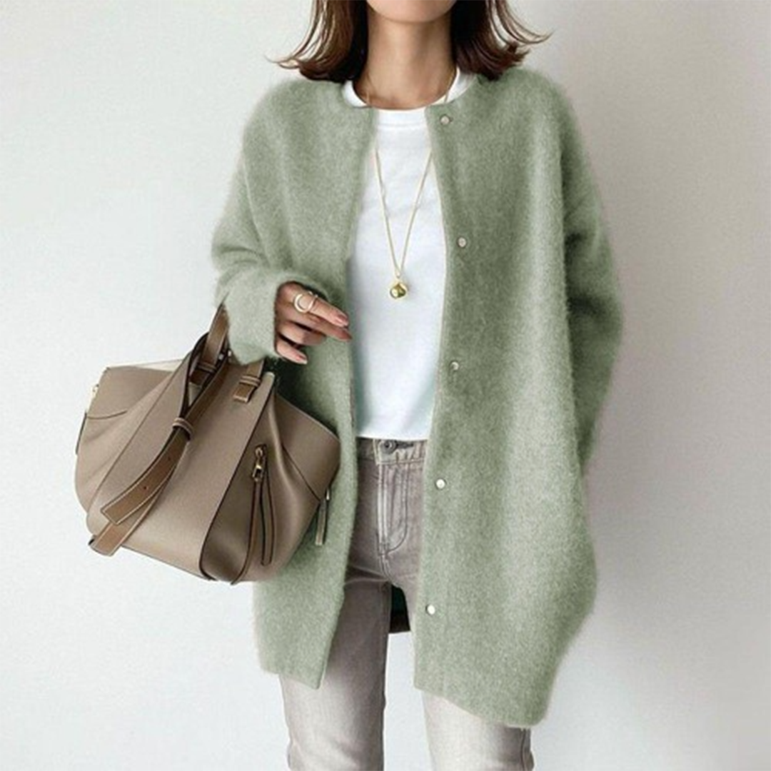 Oversized Vest Met Knopen Relaxed Fit Dames Casual Model