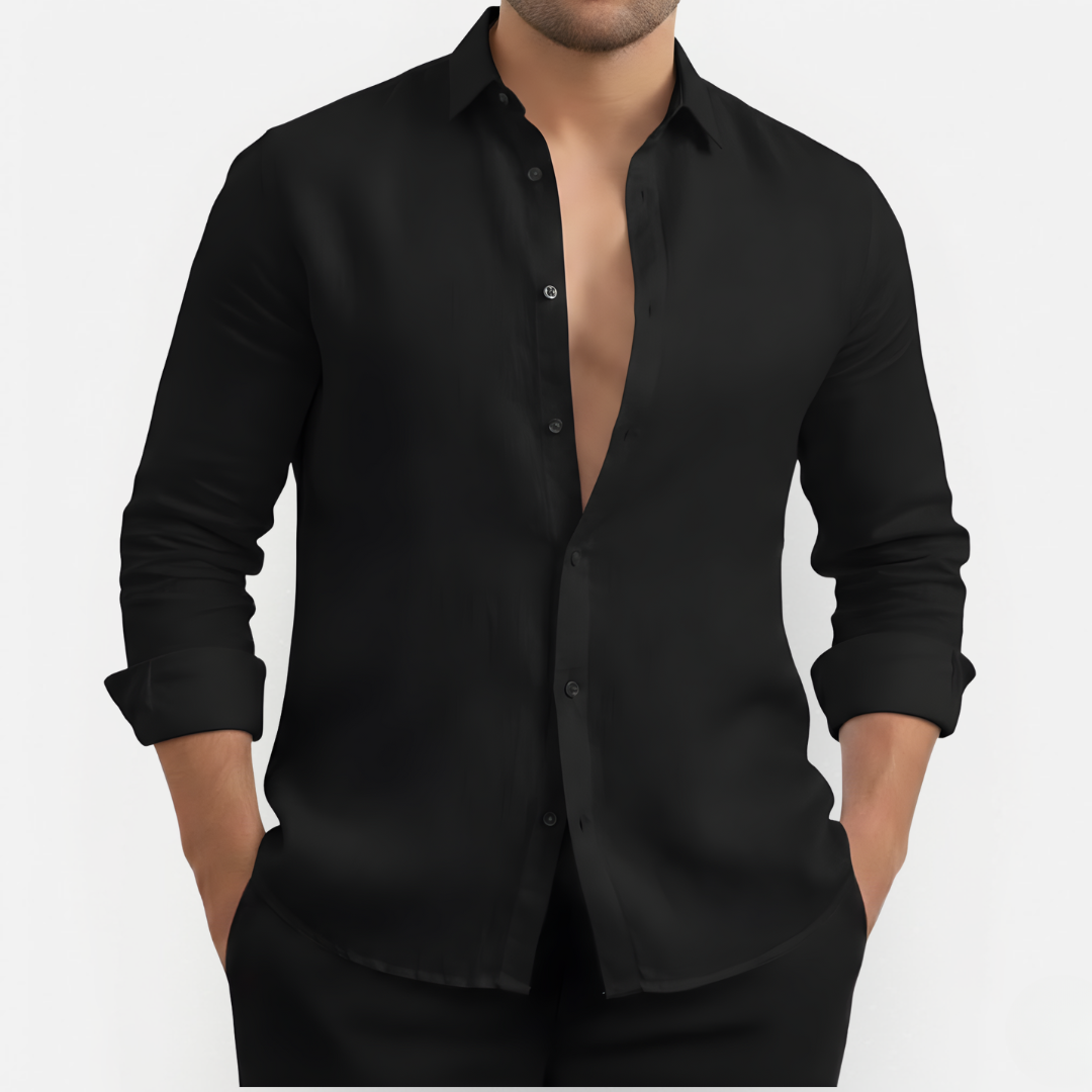 Luxe Heren Overhemd met Knoopsluiting – Elegant Design