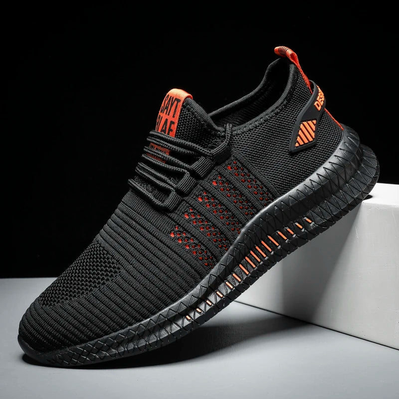 Heren Outdoor Sneakers – Duurzaam Leer & Ademend Mesh met Gripzool